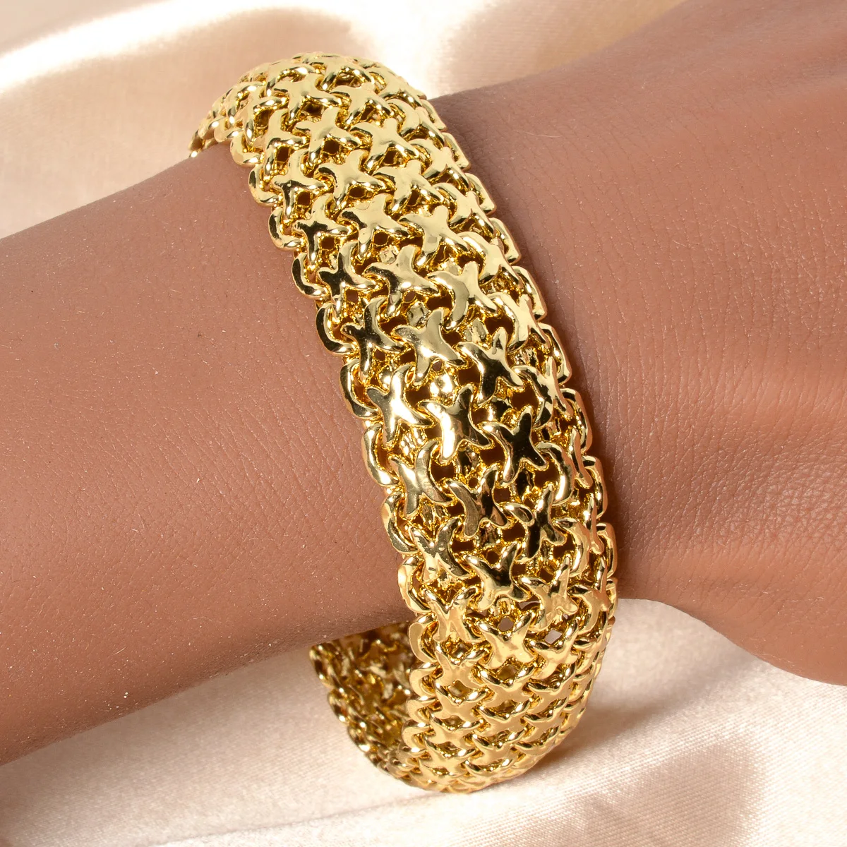 Kupfer kette Armband Unisex 18 Karat vergoldet Armband Miami Bordstein Armband Punk Hip Hop Schmuck Geschenk Drop Versand Großhandel