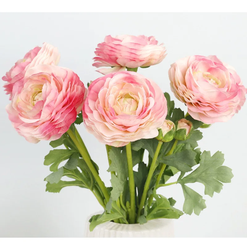 6 teil/los Hand fühlen 2 Kopf Tau Lotus echte Berührung künstliche Blumen Hochzeits dekor Braut strauß Home Party Tisch dekoration Blumen Image