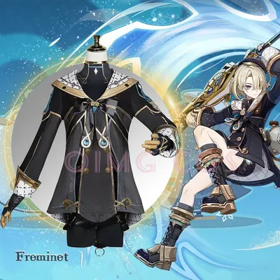 Freminet Cosplay Kostüm Genshin Impact Karneval Uniform Perücke Anime Halloween Kostüme Frauen Spiel Image