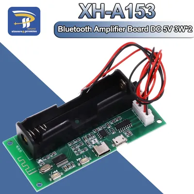 XH-A153 pam8403 bluetooth verstärker board TYPE-C micro dc 5v 3w * 2 2,0 kanal audio amp mit 18650 Image