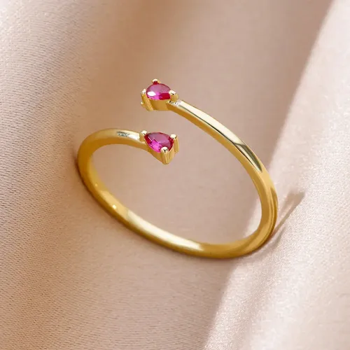 Ringe für Frauen Schmuck Gold Farbe Zubehör verstellbare Vintage Ästhetik niedlich glänzend Wasser
