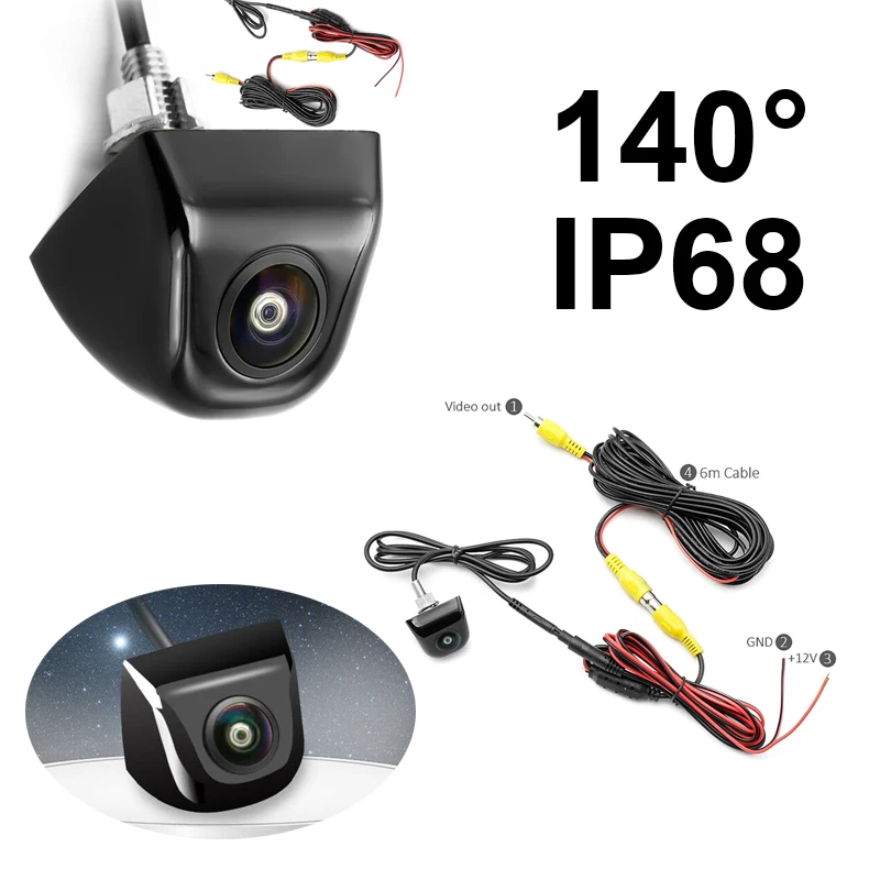 Auto Rückfahr kamera 140 ° Grad DC 12V IP68 wasserdicht ccd Full HD Fahrzeug Backup Auto Rückfahr kamera Image