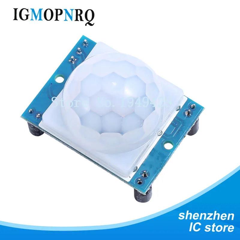 5 Stück SR501 HC-SR501 Passen Sie das pyroelektrische Infrarot-PIR-Modul an. Bewegungssensor-Detektormodul Image