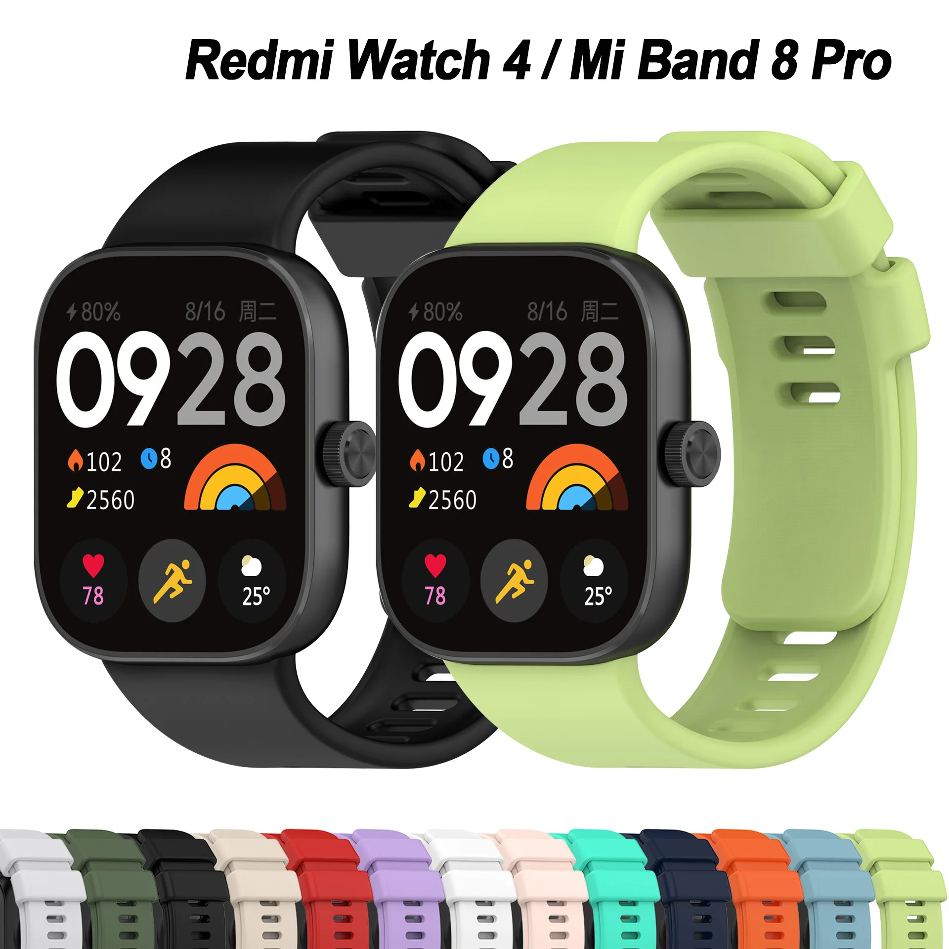 Silikon band für Redmi Uhr 4 Armband Smartwatch Zubehör Correa Ersatz gürtel Armband für Xiaomi Mi Band 8 Pro Armband Image