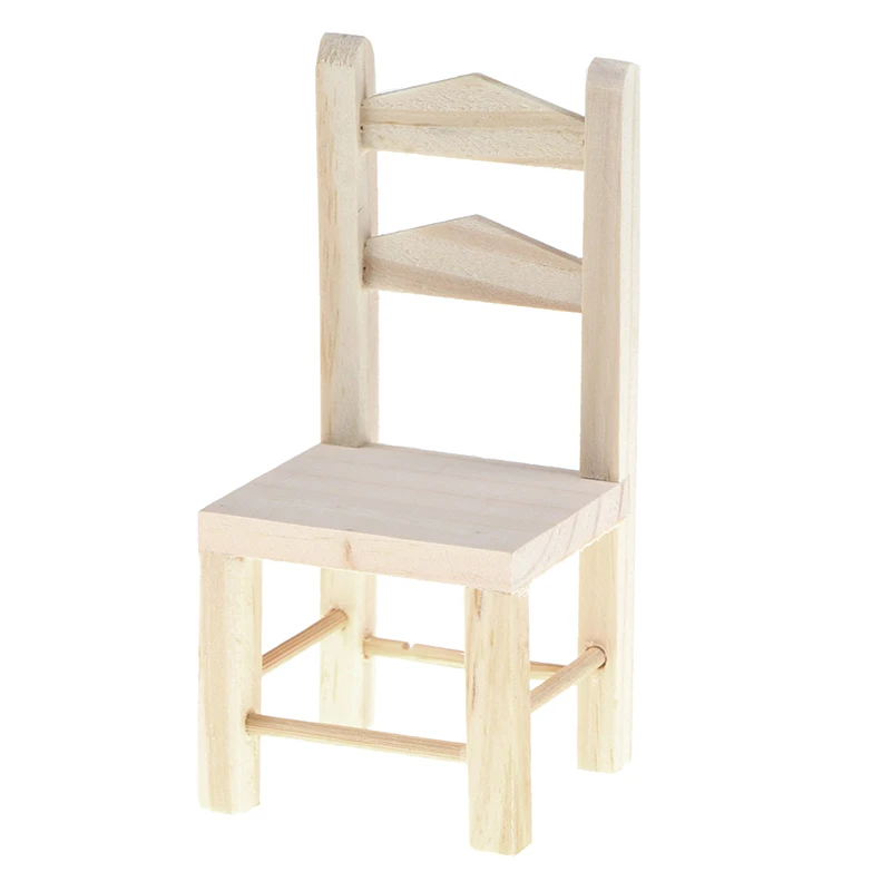 Antike Puppenhaus möbel Miniatur Holz Küchen stuhl Kinder so tun, als würden sie Spielzeug spielen