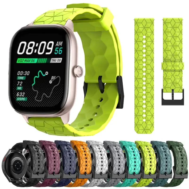 Fußball-Musterband für Amazfit GTS 2 4 Mini/GTS 3/GTS 2/GTS 2e/Bip S-U lite 20 mm 22 mm Armband für Amazfit GTR 3 Pro/GTR 2 3 4 Image