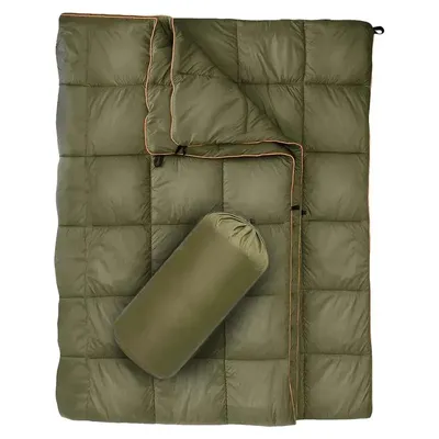Down Camping Blanket Lightweight Warm Packable Camping Quilt Portable Foldable Down Blanket Outdoor Camping Hiking Travel Quilt