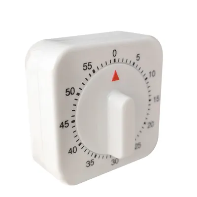 60 Minutes Kitchen Timer count Down Alarm Reminder White Square Mechanical Timer for Kitchen Home