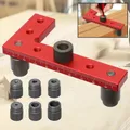 Quadrato, maschera per tasselli da 2-10 mm Linea autocentrante Scriber Strumenti per la lavorazione del legno, Guida per trapano per fori dritti Strumento per la ricerca centrale quadrata