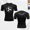 Uomo Fitness Corsa Allenamento Camicia di compressione Estate Palestra Allenamento T-shirt stampata