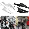 Moto cromato/nero forcella anteriore deflettore parabrezza deflettore Trim per Harley Touring Road King Street Glide CVO 1995-2021