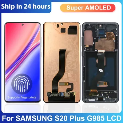 6.7" Super Amoled LCD For Samsung Galaxy S20 Plus Display G985 G985F/DS +Frame For Samsung S20+