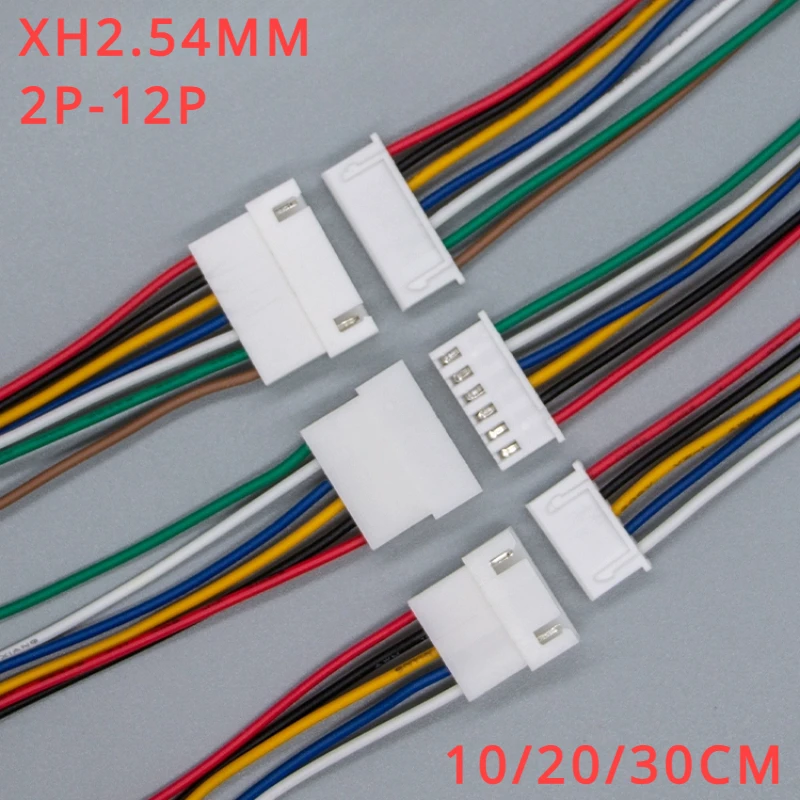 10PCS JST XH2.54 XH 2.54mm Cavo del Connettore 2P/3P/4P/5P/6/7/8/9/10/11/12 Pin Passo Maschio Femmina Presa di corrente 10/20/30 centimetri di Lunghezza
