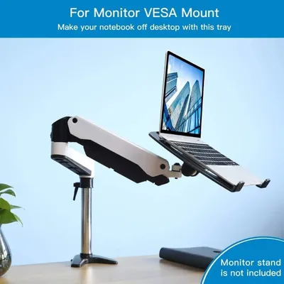 100x100mm Laptop VESA Mount Tray, Vented Notebook Tray,Laptop Holder Arm Mount Attachment,Laptop