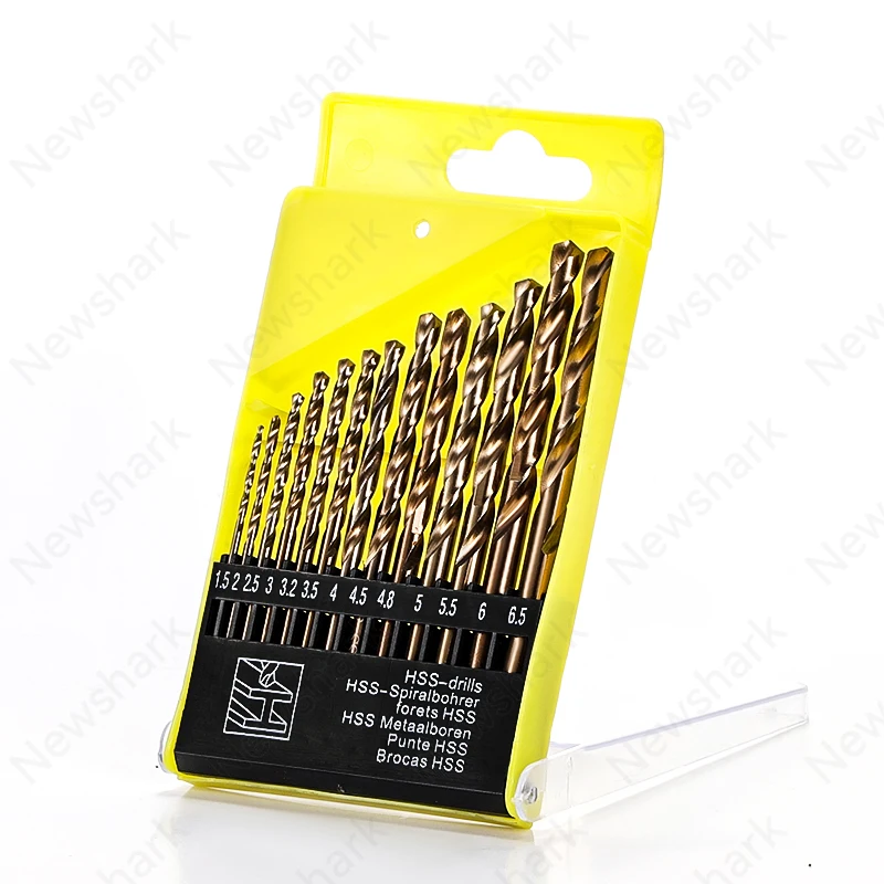 Set di punte da trapano M43 13 in 1, inclusi punte da trapano a spirale professionali al cobalto, adatte per punte da trapano in acciaio inossidabile per legno, metallo