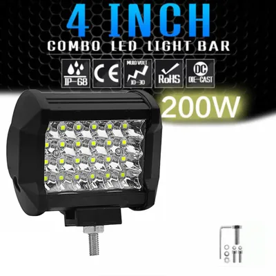 Luce da lavoro Luci di marcia a LED Barra Offroad 4in 72W Faretto 12V 24V per Jeep Camion Auto Moto