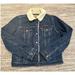 Levi's Jackets & Coats | Levis Womens Denim Sherpa Trucker Jacket Size Medium | Color: Blue/Cream | Size: M