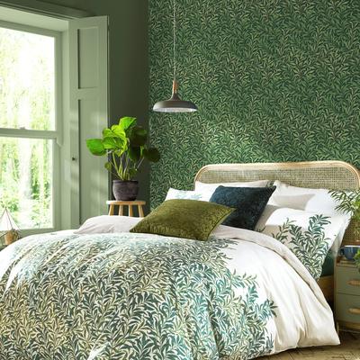 Vliestapete "Willow Bough", grün, B:0,52m L:10m, Vlies, WILLIAM MORRIS AT HOME, Tapeten, 10mx52cm (ca. 5m2) Image