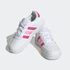Sneaker ADIDAS SPORTSWEAR "BREAKNET LIFESTYLE COURT LACE", Gr. 37, weiß (cloud weiß, lucid fuchsia, beam pink), Synthetik, Textil, sportlich, Schuhe