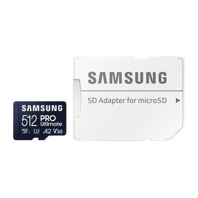 SAMSUNG Speicherkarte "Pro Ultimate MicroSD" Speicherkarten mit SD-Adapter Gr. 512 GB, blau