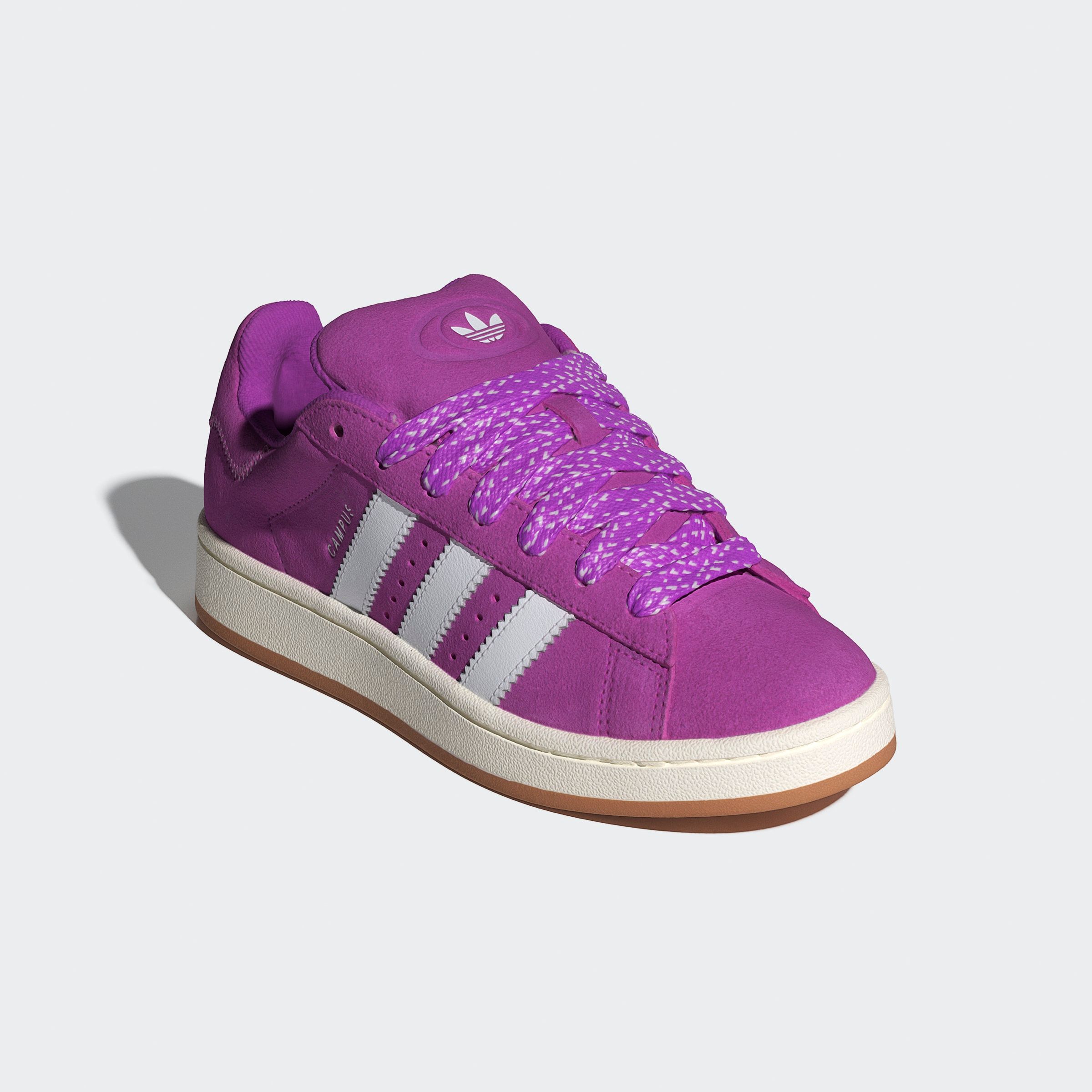 Sneaker ADIDAS ORIGINALS "CAMPUS 00S", Damen, Gr. 38, lila (purbur, ftwwht, sanftes weiß), Leder, Synthetik, Schuhe Sneaker