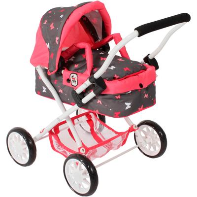 Puppenwagen CHIC2000 "Smarty, Butterfly", bunt (butterfly), Puppenwagen, KinderB:37cm H:56cm T:56cm, Metall, Kunststoff, Stoff, B:37cm H:56cm T:56cm Image