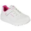 Sneaker SKECHERS "UNO LITE", Kinder, Gr. 28, weiß, Lederimitat, casual, Schuhe, Plateausneaker, Retro Sneaker, Klettschuh im Monochrome Look