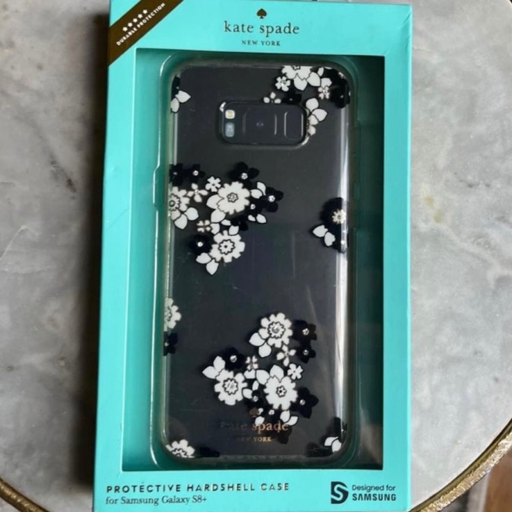 Kate Spade Accessories | Kate Spade New York Floral Samsung Galaxy S8+ Phone Case | Color: Black/White | Size: Os