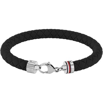 Armband TOMMY HILFIGER "SS24 SILICONE, 2790553, 2790554, 2790555, 2790556", grau (schwarz, edelstahlfarben), Armbänder, 