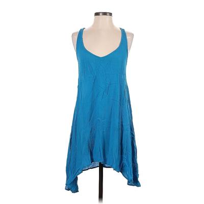 Aqua Sleeveless Top Blue Halter Tops - Women's Size X-Small