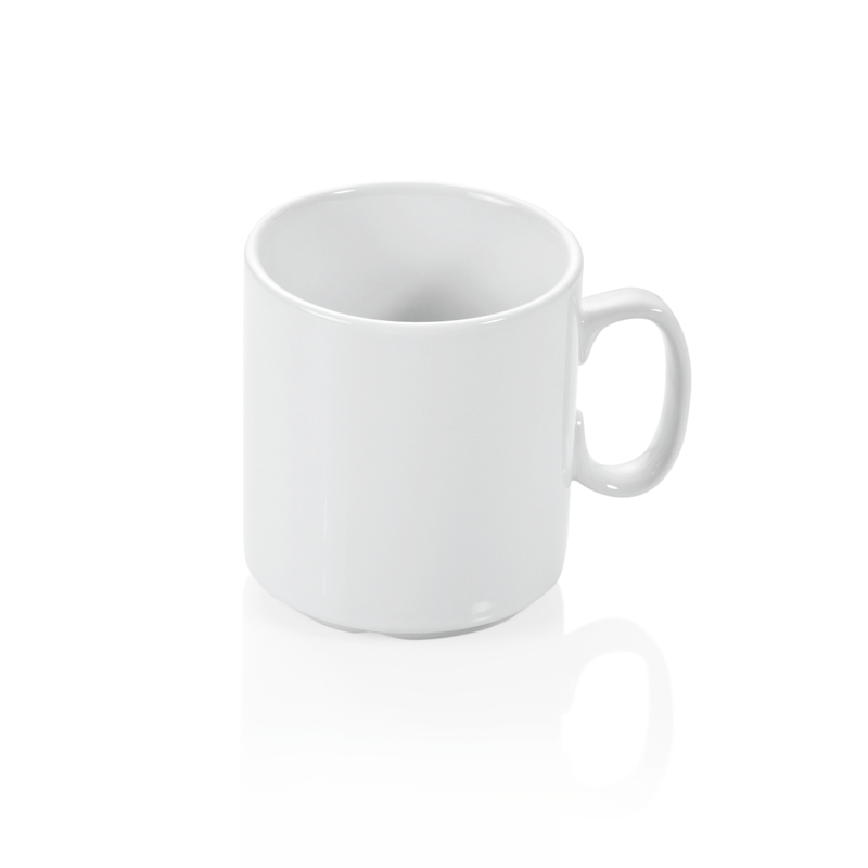 36x Becher Tasse, 290 ml, weiß, Porzellan, Kaffeetasse Image