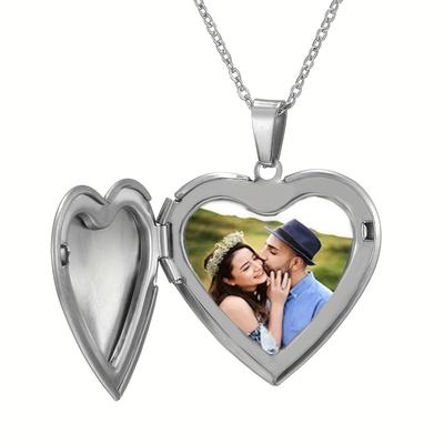 TEMU Create A Personalized Heart-shaped Photo Necklace, A Simple Pendant Necklace, A Unique Photo Necklace, A Gift For Day Image