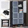 Froadp Diy Shelving System Wardrobe With Door Boltless Wardrobe Wardrobe Shoe Rack Made Of Plastic 8 Boxes With Shoe Cabinet