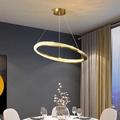 led pendentif lumière cercle design rond, 60cm cristal moderne led lustre pour salon luxe design créatif or luminaire rond îlot de cuisine lampes suspendues