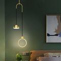 suspension led moderne noir or lampe de chevet 20 cm lanterne desgin suspension en métal finitions peintes moderne 220-240v 110-120v