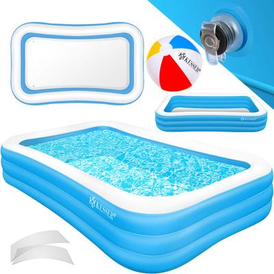 Aufblasbarer Pool Familienpool für Kinder und Erwachsene Planschbecken Kinderfreundlich mit Image