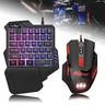 Buntes Mini-Gaming-Tastaturspiel mit RGB-Hintergrundbeleuchtung und komfortabler linker Spieltastatur und Maus für LOL CS PC PS4 Xbox Gamer