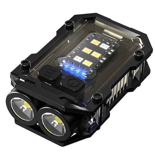 Tragbare Mini-Schlüsselanhänger-Taschenlampe, Typ-C-USB-wiederaufladbare EDC-Taschenlampe, Magnet, integrierte Batterie, Campinglampe Image