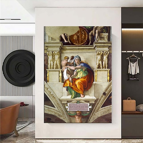 Hang-Ölgemälde Handgemalte Vertikal Berühmte Religion Spiritualität Vintage Klassisch Ohne Innenrahmen (ohne Rahmen) Image