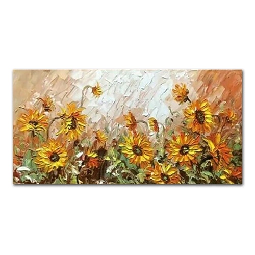 mintura handgemachte dicke textur blumen ölgemälde auf leinwand wandkunst dekoration modernes abstraktes landschaftsbild für wohnkultur gerolltes rahmenloses ungedehntes gemälde Image