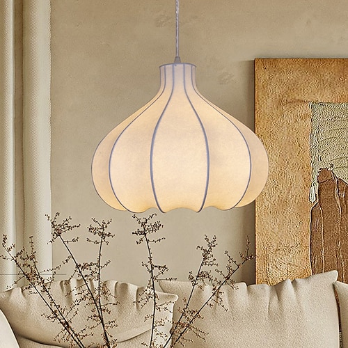 LED-Pendelleuchte, Kronleuchter, wunderschöne Pendelleuchte aus Seidenmetall, romantische Hängeleuchte für Restaurant, Schlafzimmer, Kette verstellbar Image