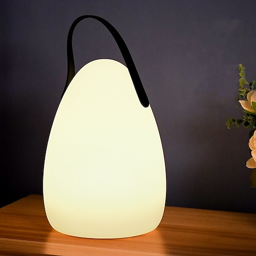 tragbare laterne hängendes zeltlicht usb wiederaufladbares led-nachtlicht für schlafzimmer wohnzimmer camping licht fernbedienung bunte atmosphäre camping licht camping tragbares licht einfach zu Image