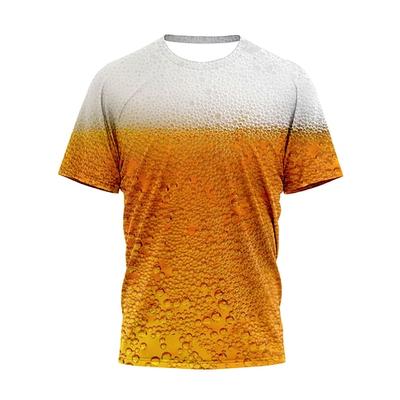 Bier Cosplay Kostüm T-Shirt-Ärmel Bedruckt Klassisch Streetstyle T-shirt Für Paar Herren Damen Erwachsene 3D-Druck Image