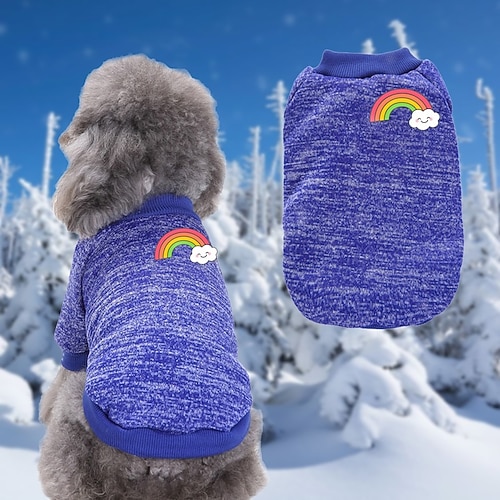 Hunde Katzen Pullover Kuschelig Brautkleider schlicht Winter Atmungsaktiv Weich Waschbar Komfortabel Outdoor Casual Hundebekleidung for Bichon Frise Spitz kleines Haustier Schmetterling Small Image