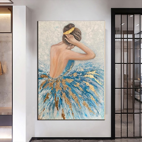 ölgemälde handgemachte handgemalte wandkunst moderne tragen hochzeitskleid frauen bild dekoration dekor gerollte leinwand kein rahmen ungedehnt Image