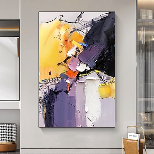Ölgemälde handgefertigt, viele Größen, handgemalte Wandkunst, abstrakte moderne Leinwandmalerei, Heimdekoration, Dekor, kein Rahmen, nur Malerei Image