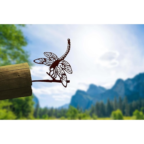 Vogel-Metallgarten-Kunstdekor, lustige Metall-Wandskulpturen, wetterfestes Schmiedeeisen-Kunstschild, Outdoor-Garten-Bauernhaus-Dekoration, Wanddekoration