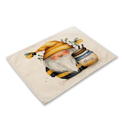 Sonnenblumen-Tischsets, hitzebeständig, Bauernhaus-Tisch-Tischset, schmutzabweisendes Tischset, Tischset für Hochzeit, Küche, Esstisch, Dekoration für drinnen und draußen