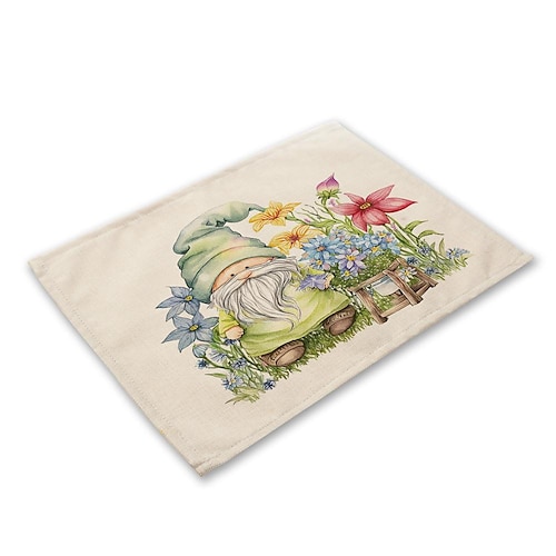 Sonnenblumen-Tischsets, hitzebeständig, Bauernhaus-Tisch-Tischset, schmutzabweisendes Tischset, Tischset für Hochzeit, Küche, Esstisch, Dekoration für drinnen und draußen