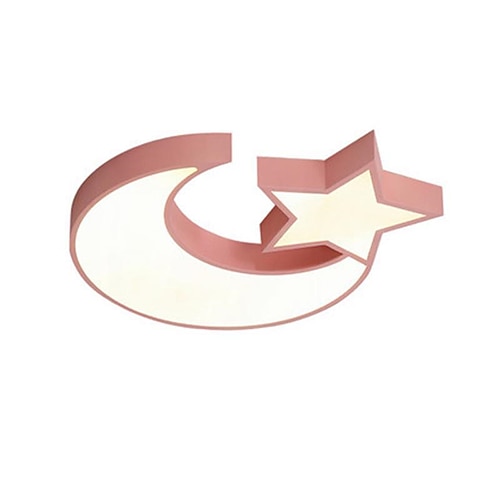 2-Licht LED ultradünne Deckenleuchte moderne Kinderzimmer Licht kreative Persönlichkeit Cartoon Star Moon Macaron Deckenleuchte Image